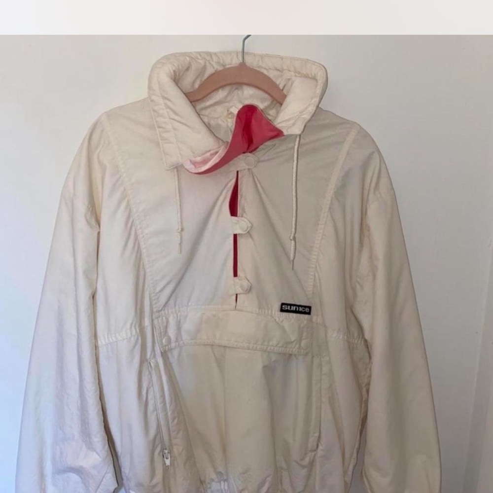 Sunice Cream and Pink Women's Ski Jacket